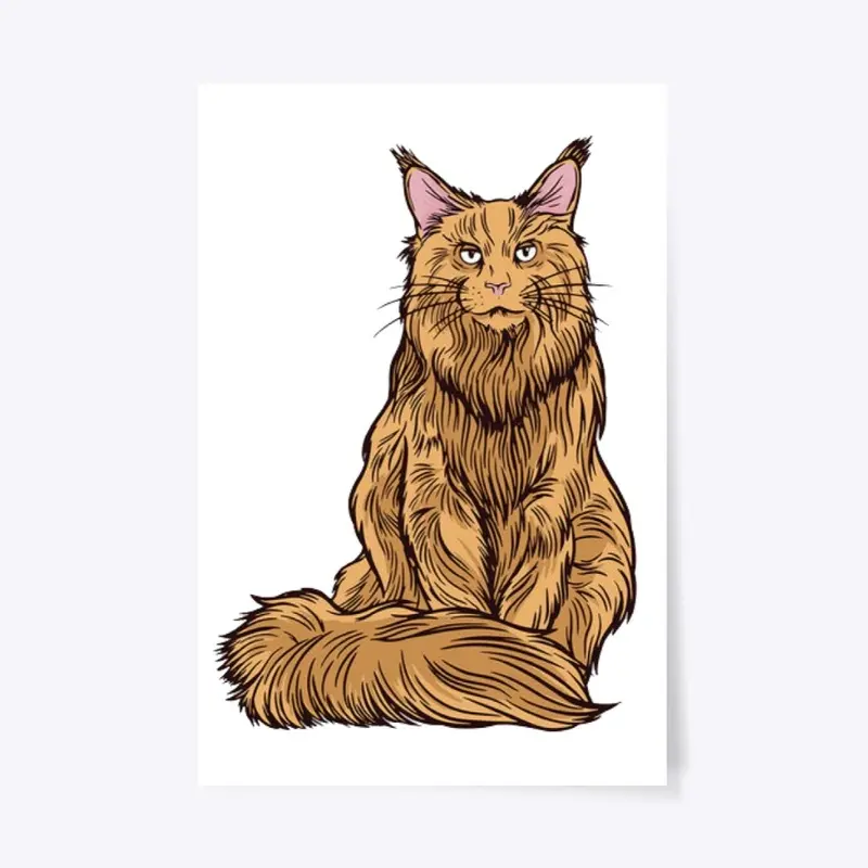 maine coon cat  design